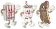 Dancing Snacks- Set of 3